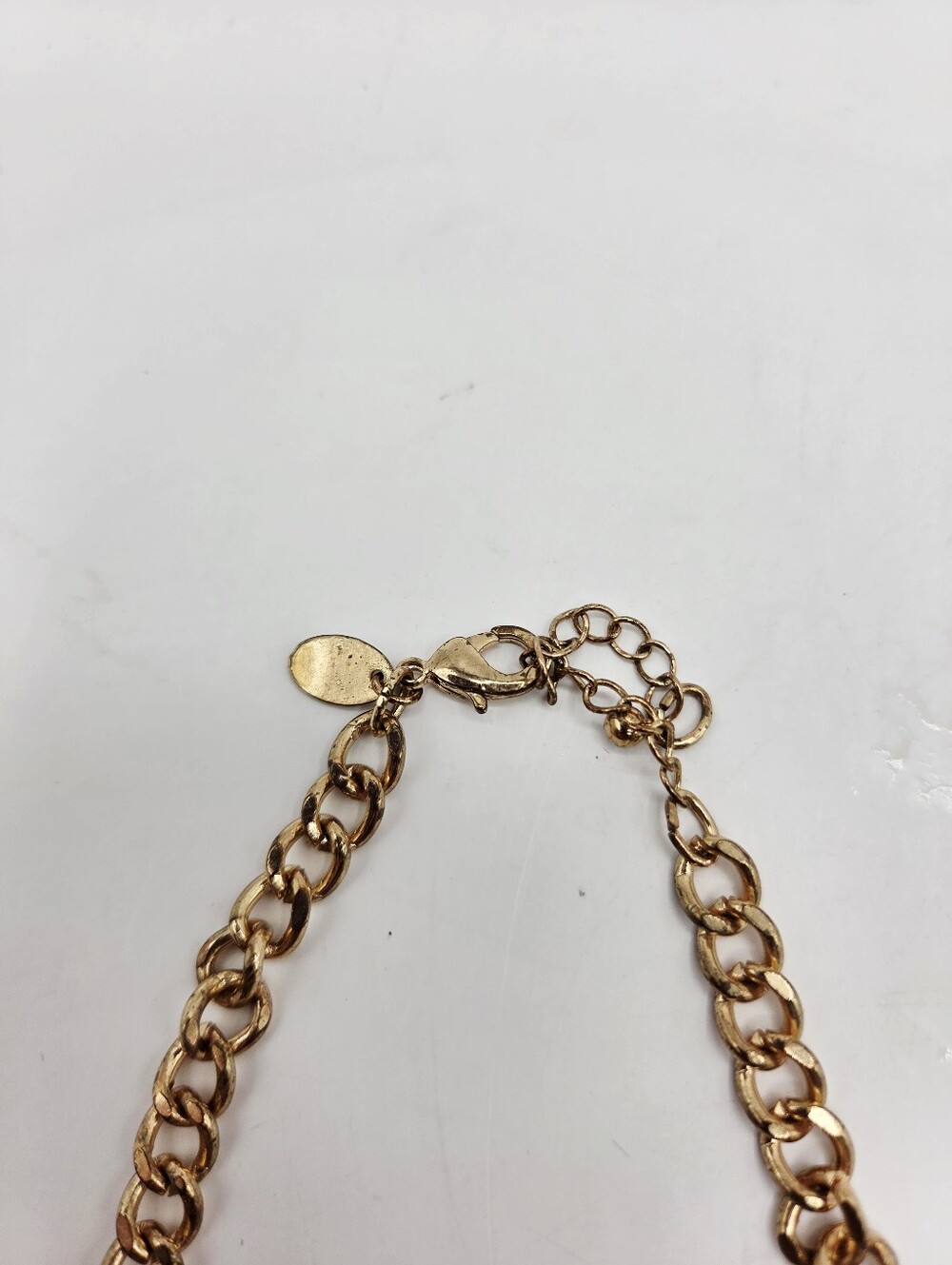 Pink Roses, Gold Chain Necklace - Picture 5 of 5
